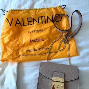 VALENTINO BY MARIO VALENTINO Bijou Solid-Hued Leather Shoulder Bag